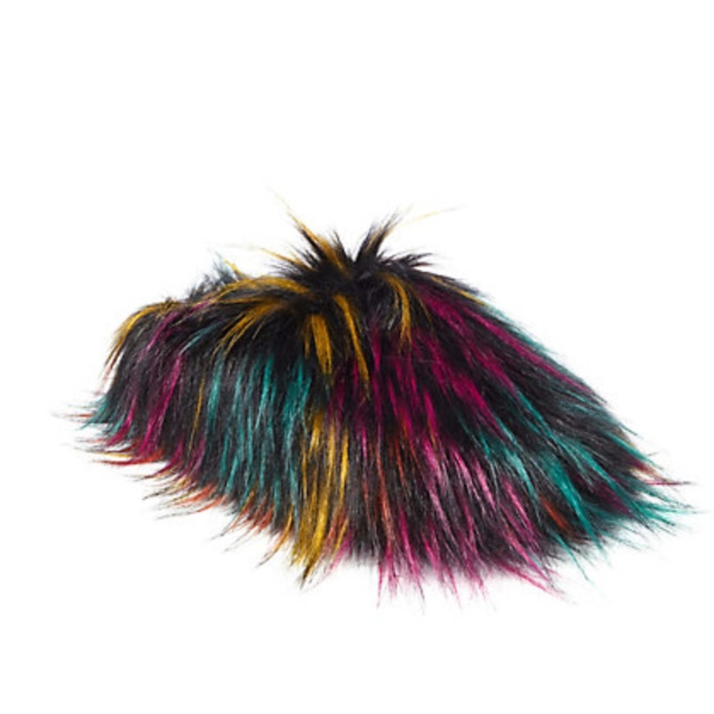 Steve Madden Fuzzy Multi Color Slipper